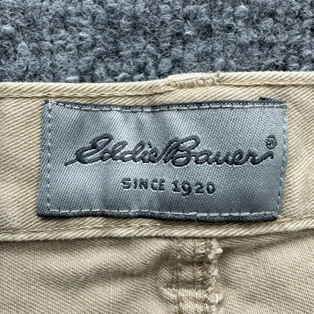 Eddie Bauer Pants Men's 32x30 Khaki Cotton Casual Chinos Style 0052